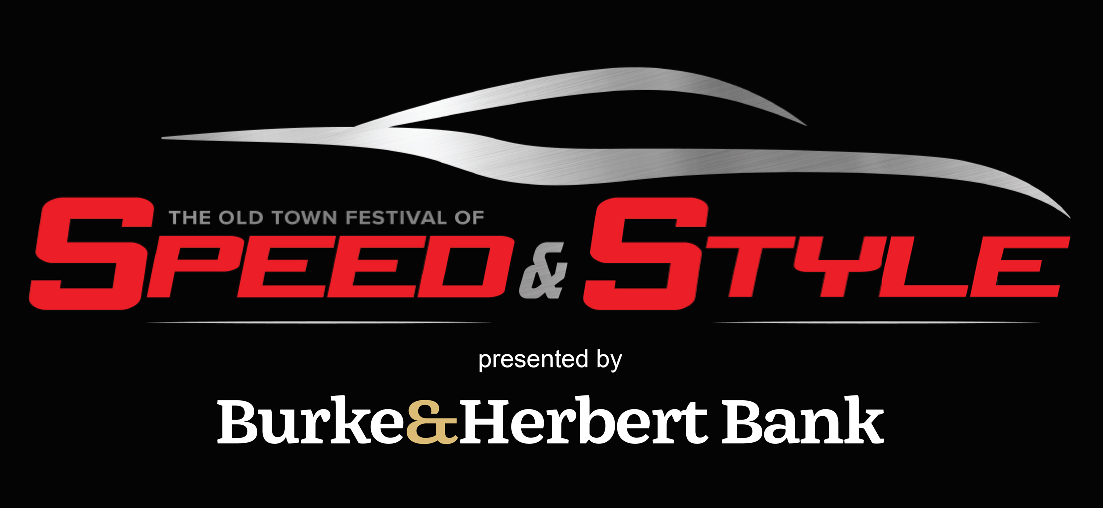 Speed & Style and Burk & Herbert Bank VERTICAL LOGO Black Background