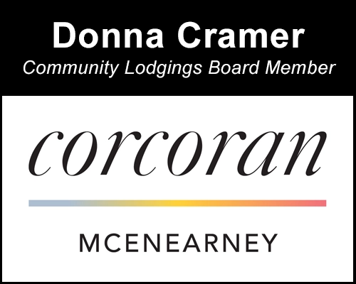 Donna Cramer / Community Lodgings Board Member / Corcoran McEnearney logo